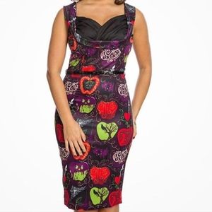 Lindy Bop Bad Apple Vanessa Wiggle dress NWOT